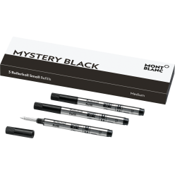 3 recharges pour rollerball petit modèle (M) Mystery Black