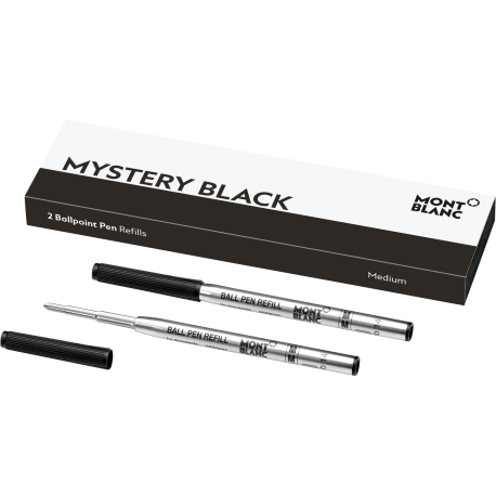 2 recharges de stylo bille (M) Mystery Black