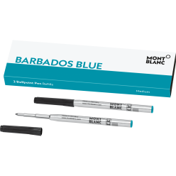 2 recharges de stylo bille (M) Barbados Blue
