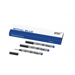 3 recharges pour rollerball petit modèle (M), Royal Blue
