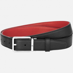 Ceinture à boucle ardillon rectangulaire arrondie palladiée polie