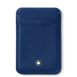 Porte-cartes 2cc Montblanc Sartorial pour iPhone avec MagSafe Bleu