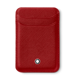 Porte-cartes 2cc Montblanc Sartorial pour iPhone avec MagSafe Rouge