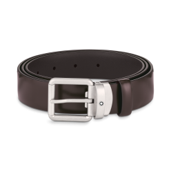 Ceinture en cuir marron brossé 30 mm