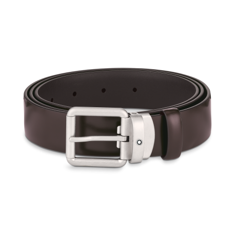 Ceinture en cuir marron brossé 30 mm