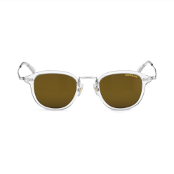 Lunettes de soleil rondes avec monture injectée de couleur grise
