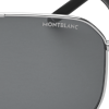 Lunettes de soleil carrées avec monture en métal argenté