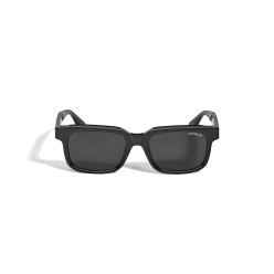 Lunettes de soleil rectangulaires avec monture en acétate noire
