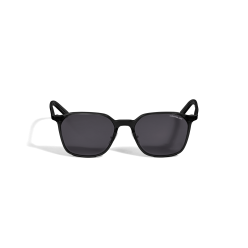 Paire de lunettes de soleil noires en acetate verres gris foncé