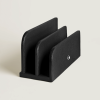 Porte-lettres en cuir noir