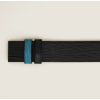 Ceinture réversible de 35 mm en cuir bleu cendré/noir