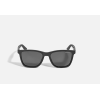 Lunettes de soleil rectangulaires à monture injectée noire