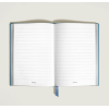 Carnet petit format, 4810 cuir bleu cendré, bleu, pages lignées