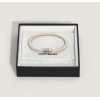 Bracelet acier 3 anneaux Collection Meisterstück en cuir beige nuage, taille 60