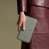 Portefeuille 12cc avec zip circulaire Sartorial gris moyen