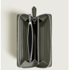 Portefeuille 12cc avec zip circulaire Sartorial gris moyen