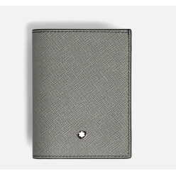 Portefeuille mini format 4cc Sartorial gris moyen