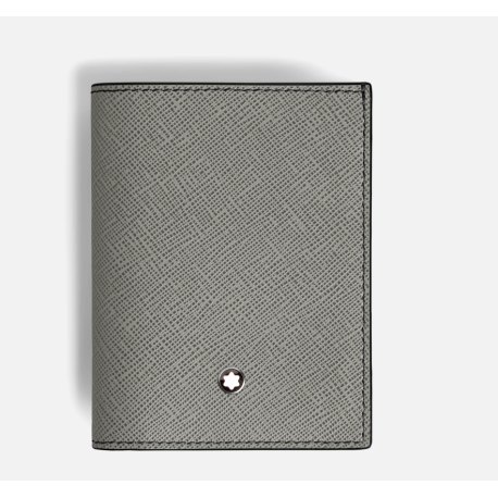 Portefeuille mini format 4cc Sartorial gris moyen
