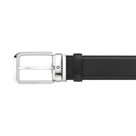 Ceinture de 35 mm en cuir noir