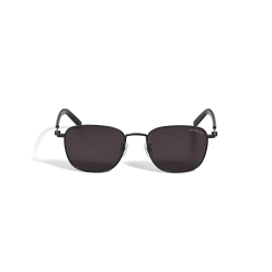 Lunettes de soleil carrées à monture métallique noire
