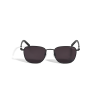 Lunettes de soleil carrées à monture métallique noire