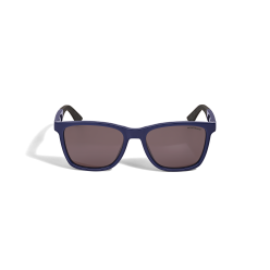Lunettes de soleil carrées à monture injectée bleue