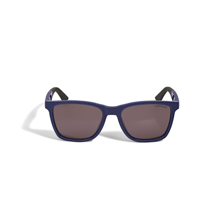 Lunettes de soleil carrées à monture injectée bleue