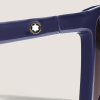 Lunettes de soleil carrées à monture injectée bleue