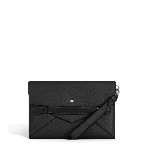 Pochette soft grain noir