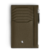 Porte-cartes zippé 8cc soft grain kaki