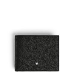 Portefeuille 6cc soft grain noir