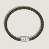 Bracelet medium, cuir souple, kaki