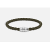 Bracelet medium, cuir souple, kaki
