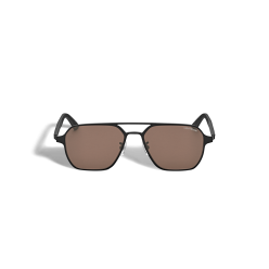 Lunettes de soleil carrées avec monture en métal noir