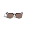 Lunettes de soleil carrées avec monture en métal noir