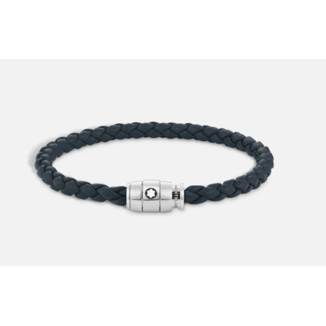 Bracelet small, cuir souple, bleu d’Avio