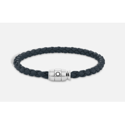 Bracelet small, cuir souple, bleu d’Avio