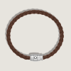 Bracelet medium, cuir souple, marron fauve