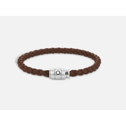 Bracelet medium, cuir souple, marron fauve