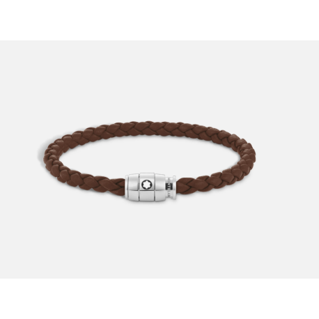 Bracelet medium, cuir souple, marron fauve