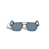 Lunettes de soleil carrées avec monture en métal noir