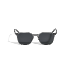 Lunettes de soleil ovales à monture en acétate gris