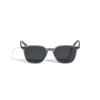 Lunettes de soleil ovales à monture en acétate gris