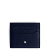 Porte-cartes Soft grain 6cc bleu nuit