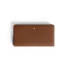 Portefeuille Continental 12cc Zippé en Cuir Sartorial fauve