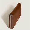 Portefeuille Continental 12cc Zippé en Cuir Sartorial fauve