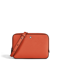 Petit sac bandoulière en cuir Sartorial mandarine