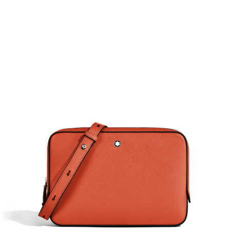 Petit sac bandoulière en cuir Sartorial mandarine