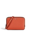 Petit sac bandoulière en cuir Sartorial mandarine