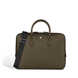 Porte-documents Fin en Cuir Sartorial kaki